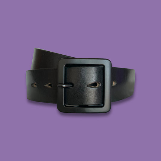BLACK PVC COATED SOLID BRASS BUCKLE