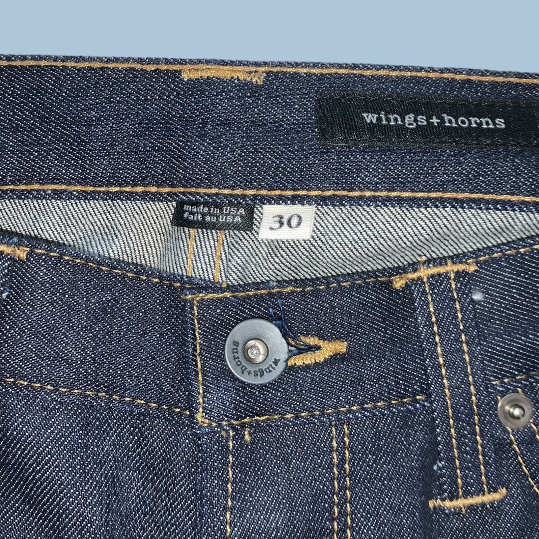 WINGS + HORNS RAW DENIM - SIZE 30